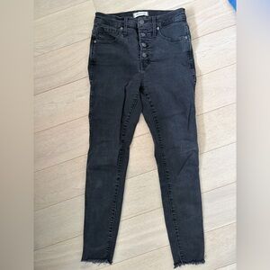 Madewell 10” High Rise Button Fly Skinny Jeans